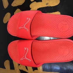 Red Puma Slides