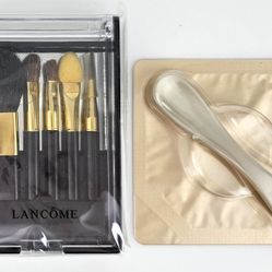 Lancome 5-Piece Travel Brush Set with Case, Makeup Spatula