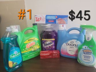 Laundry and household items.