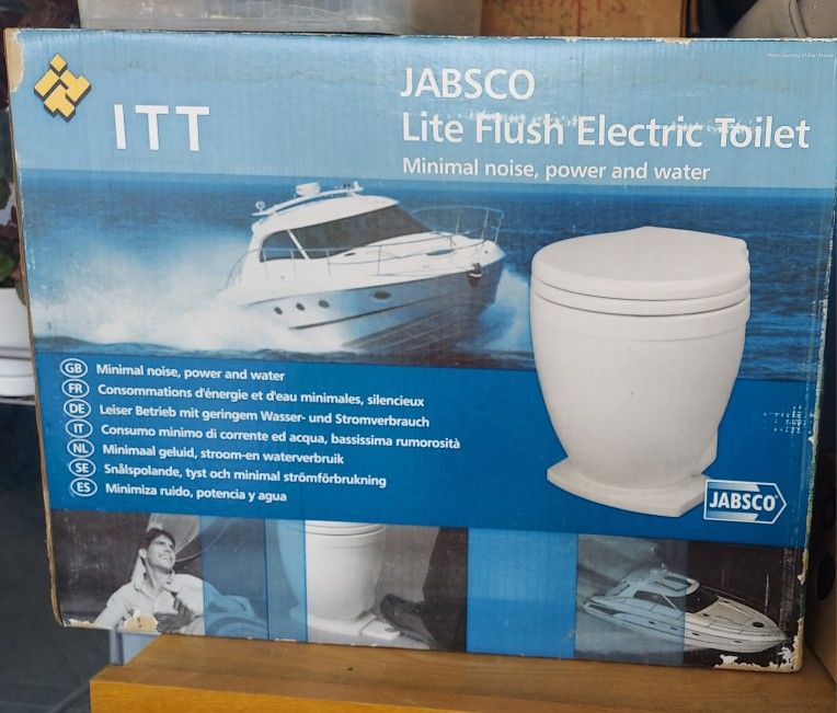 Jabsco Lite Flush Electric Toilet - Marine - New In Box - Never Used