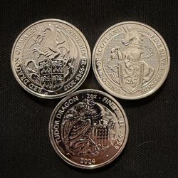 Queens Beasts 2oz Silver Coins