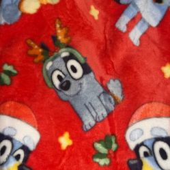 Bluey Red Christmas Blanket 
