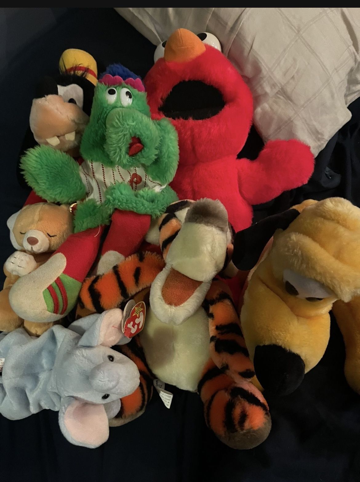 80’s & 90’s Stuffed Animal Variety Pack w/ Tickle Me Elmo & Philly Phanatic