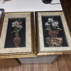 Flower Paintings $25 For Both 