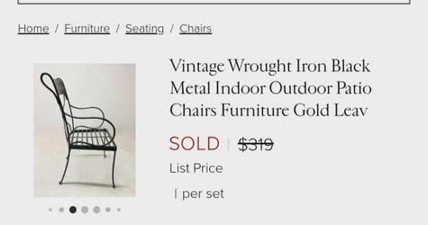 Vintage Wrought Iron Patio Set