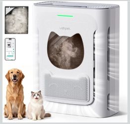Pet Air Purifier HEPA Filter Large Room Air Cleaner for Pet Hair Dander Odor Smoke