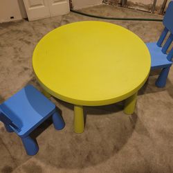 34in Kids Table And 2 Chairs 