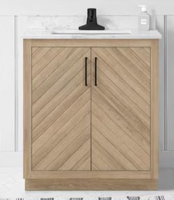 Huckleberry 30 in. Single Sink Weathered Tan Bath Vanity