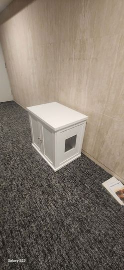 Cat Litter Box Enclosure, Furniture-Style Cabinet. No drawers only the cabinet