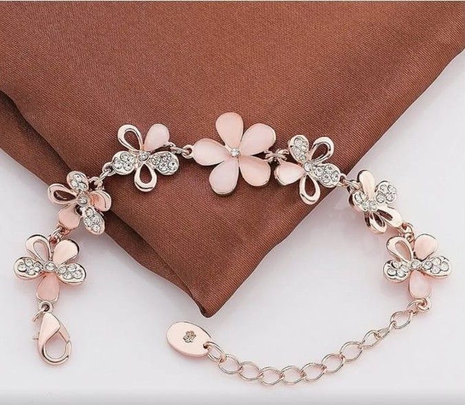 Rose Gold Plated Flower Bracelet