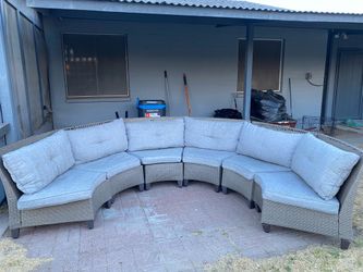 Wicker outside patio couch sofa Modular