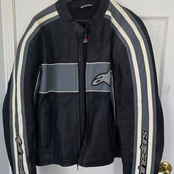 Used Apinestars motorcycle leather jacket in great condition