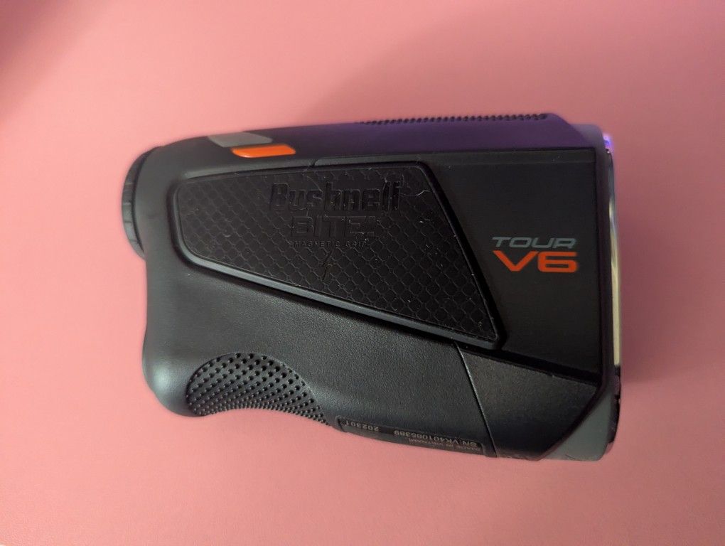 Bushnell BITE Tour V6 Golf Rangefinder Patriot Pack, Visual Jolt Flag Locking, Magnetic Mount, 1300 Yard Range 6x Magnification