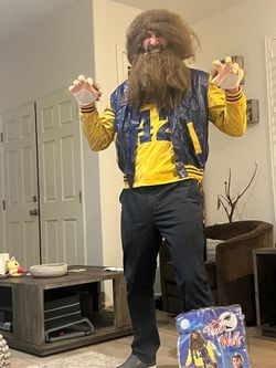 Teen Wolf Halloween Costume – Classic 80s Basketball Werewolf Outfit (Men’s Large)