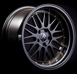 20X8.5 JNC JNC005 BLACK GOLD RIVETS Wheels