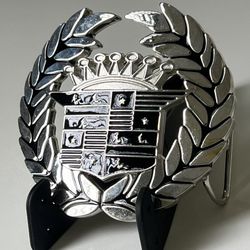 Belt Buckle Cadillac Silver And Black Tones