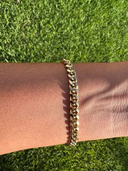 14k Gold Cuban Bracelet 22cm