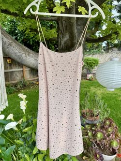 Nude Rhinestone Mini Dress