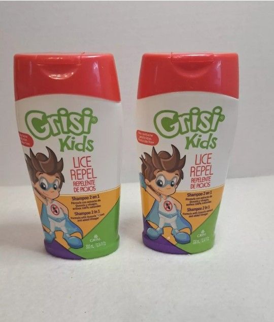 KIDS LICE REPELLENT SHAMPOO-No Alcohol -10 FL OZ-BUBBLE GUM FRAGRANCE-LOT OF 2