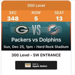 3 Miami Dolphins Tickets