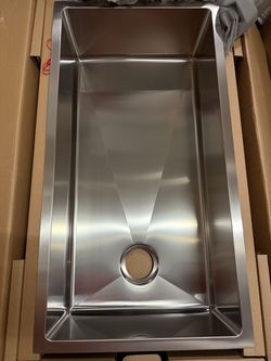 All in one 36” kitchen sink and faucet