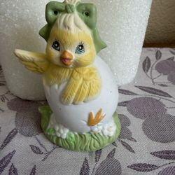 Vintage ceramic hatching Easter Chick