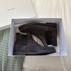 Common Projects Waxed-Suede Chelsea Boots