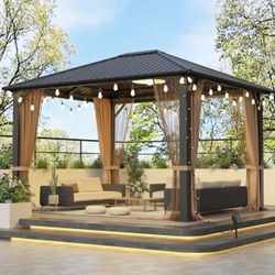 10x10 brand new outdoor gazebo canopy hard top 