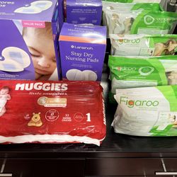 Nursing Pads, Milk Storage Bags, And Diapers