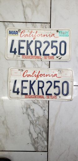 Two License Plates With Same Numbers...