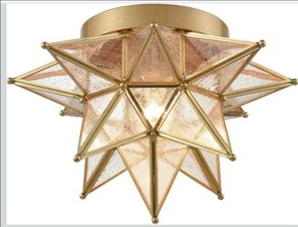 Modern Moravian Star Flush Mount Ceiling