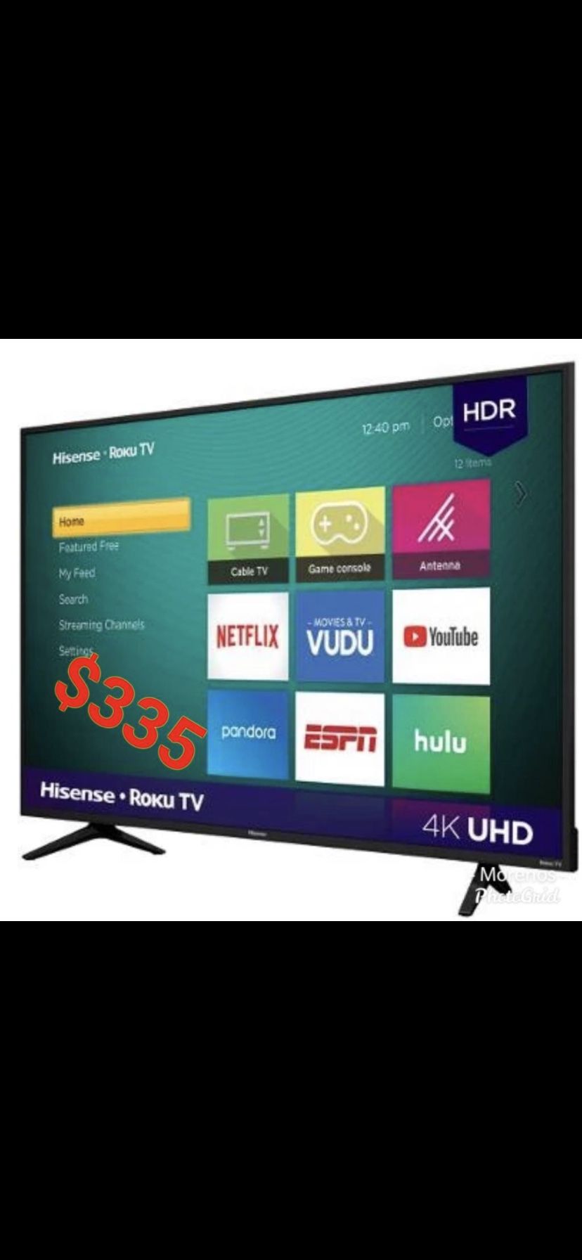 HISENSE 60 INCH ROKU SMART TV 4K NEW