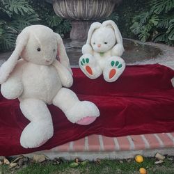 Extra large plush Easter Bunny and a large plush Easter Bunny
