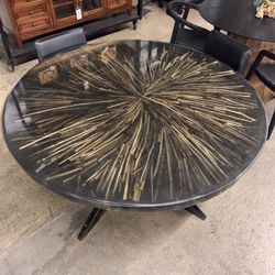 SALE! Round Sea Wood and Resin Dining Table