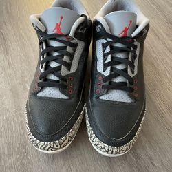 Size 10.5 Jordan 3 Black Cement Cleats