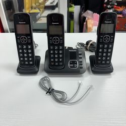 Panasonic KX-TGE630 Digital Answering 3 Cordless Telephone Phone System Tested