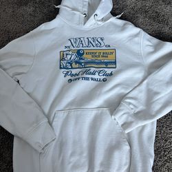 Vans Cream Hoodie With Graphic Men’s Small