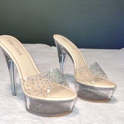 Clear heels 