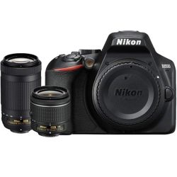 Nikon D3500 24.2MP DSLR Camera w/AF-P 18-55mm VR Lens & 70-300mm Dual Zoom Lens