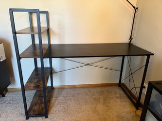 Desk with shelf
