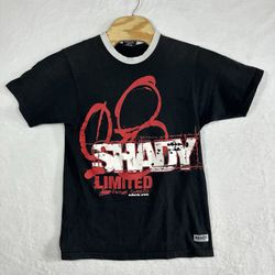 Vintage Shady Ltd Eminem Graphic T Shirt Black Red Y2K Hip Hop Mens M