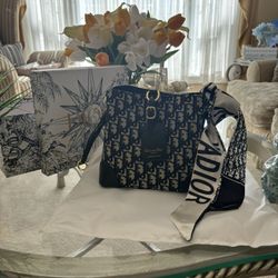 Dior Bucket Bag With Detachable Scarf