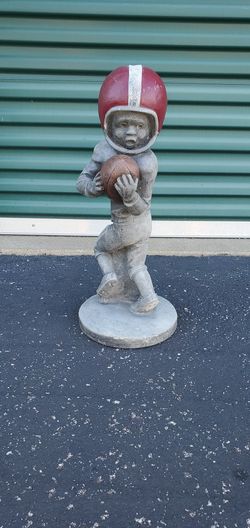 Vintage Concrete Boy Football Player