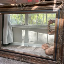  Hand Carved Solid Wood frame Mirror