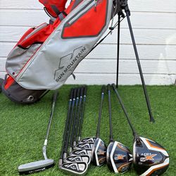 Callaway x2 Hot Golf Set Graphite Shafts S-Flex Sun Mountain Stand Bag