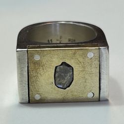 Parts Of Four - Partsof4 - P4 Raw Diamond Plate Ring Sterling Silver Size 11US