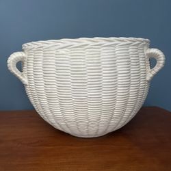 Ceramic Wicker Style Plant Pot