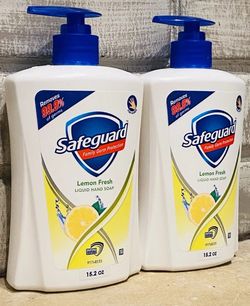 Safeguard Liquid Hand Wash Soap Lemon Fresh Scent 15.2oz Bottles 2 Pack
