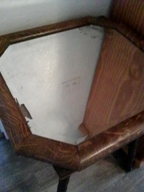 Antique Tiger Wood Mirror