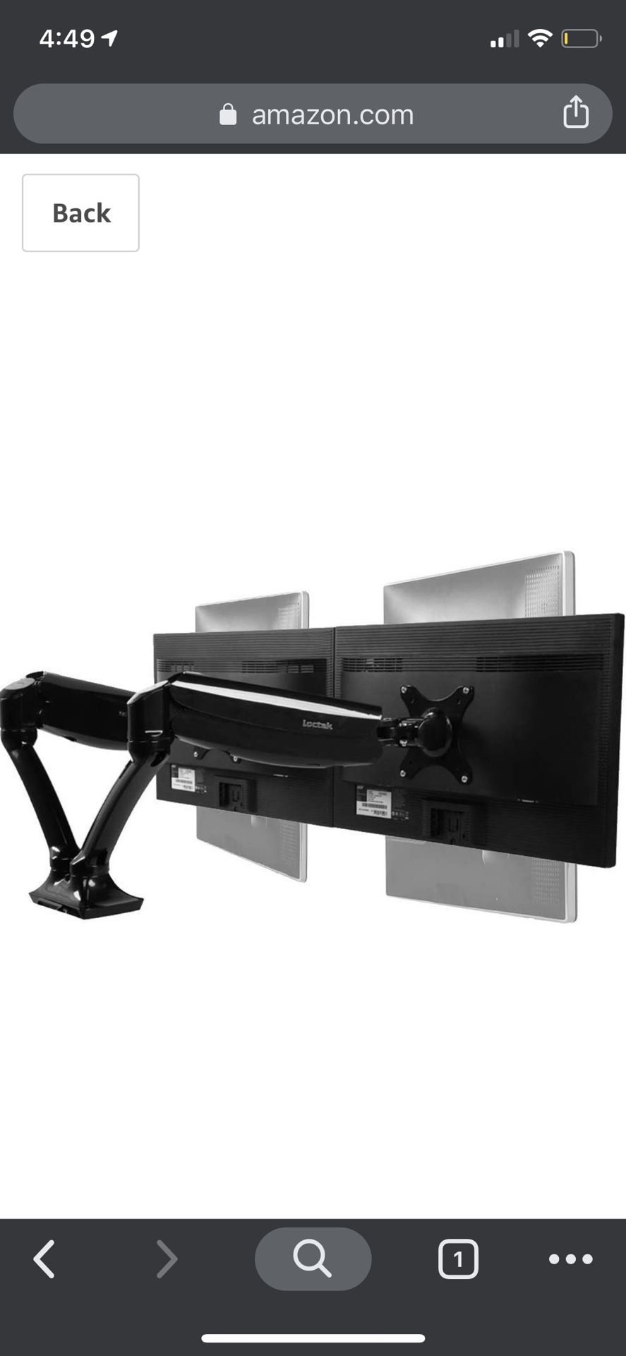 Loctek Dual Monitor Mount Arms